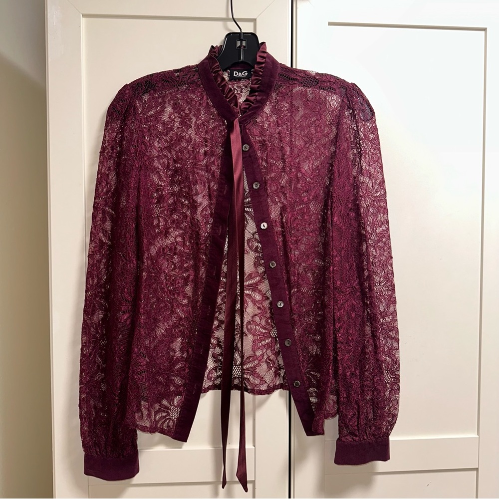 Dolce and Gabbana sheet lace blouse Vintage Y2K era